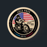 Chapa Redonda De 5 Cm Motocicleta Lolo Pass Idaho<br><div class="desc">Paso Lolo hecho con un emblema vintage de estilo angustiado. Se encuentra en una famosa ruta panorámica de Idaho y Montana.</div>