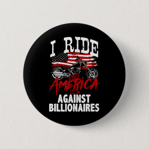 Chapa Redonda De 5 Cm Motociclista anti Trump Pro-democracia Resiste Con