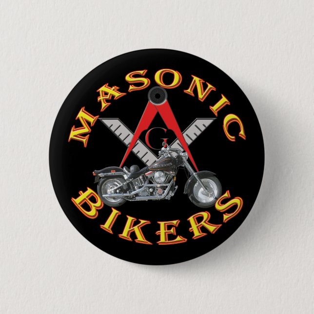 Chapa Redonda De 5 Cm Motoristas masónicos (Anverso)