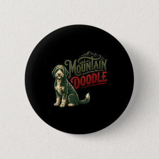 Chapa Redonda De 5 Cm Mountain doodle dog lovers vintage retro outdoor