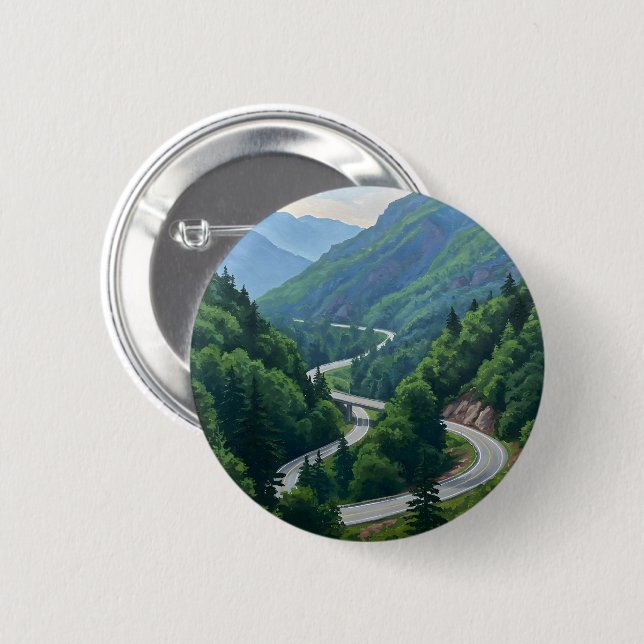 Chapa Redonda De 5 Cm Mountain Pass (Anverso y reverso)