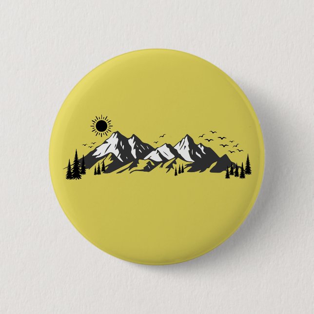 Chapa Redonda De 5 Cm Mountains graphic  (Anverso)