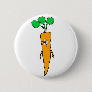 Chapa Redonda De 5 Cm Mr.Carrot en blanco