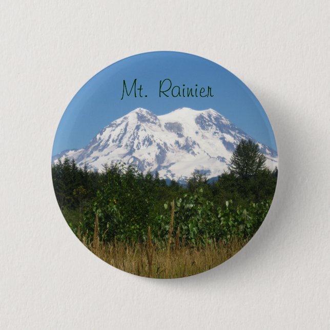 Chapa Redonda De 5 Cm Mt. Rainier (Anverso)