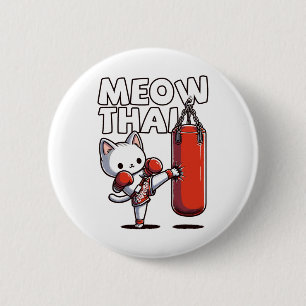 Chapa Redonda De 5 Cm Muay Thai Cat