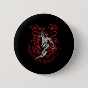 Chapa Redonda De 5 Cm Muay Thai Kickboxing Combate el arte marcial en el