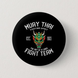 Chapa Redonda De 5 Cm Muay Thai Oni - Boxeo Tailandés y Kickboxing 