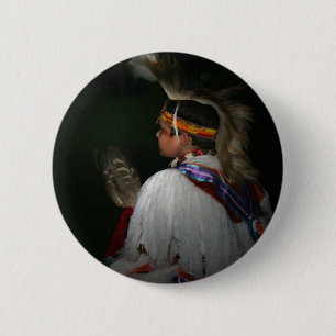 Chapa Redonda De 5 Cm Muchacho cherokee