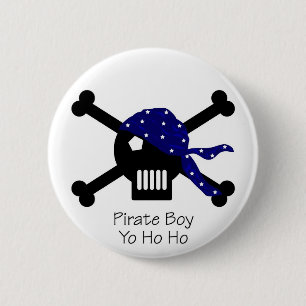Chapa Redonda De 5 Cm Muchacho del pirata