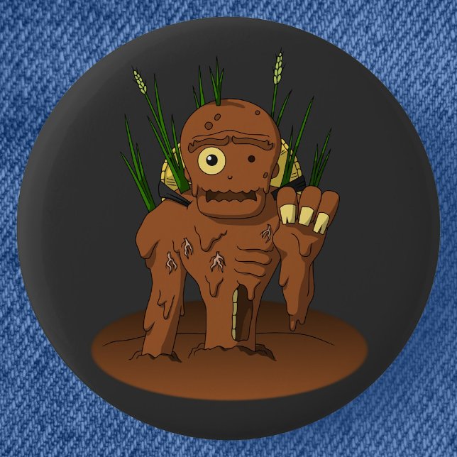Chapa Redonda De 5 Cm Mud Zombie Dorotabo | Yokai japonés (Mud Zombie Dorotabo Yokai Can Badge- Detail View)