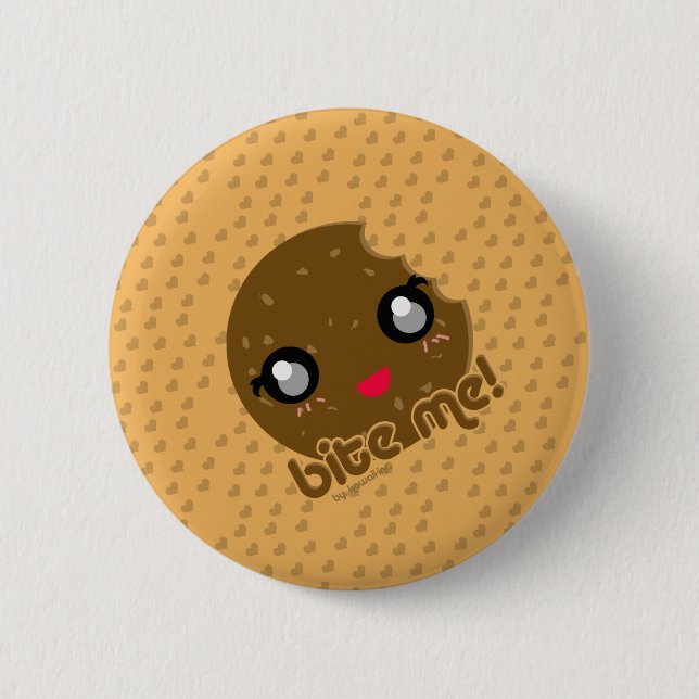 Chapa Redonda De 5 Cm ¡Muérdame! edición de la galleta (Anverso)