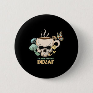 Chapa Redonda De 5 Cm Muerte antes del esqueleto sordo Halloween Skull M