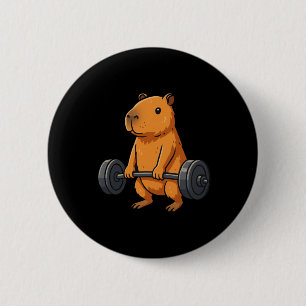 Chapa Redonda De 5 Cm Muerte Capybara Funny Fitness Capy Lover Gymen