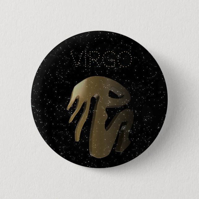 Chapa Redonda De 5 Cm Muestra de oro del virgo (Anverso)