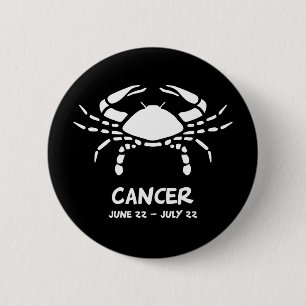 Chapa Redonda De 5 Cm Muestra del zodiaco del cáncer