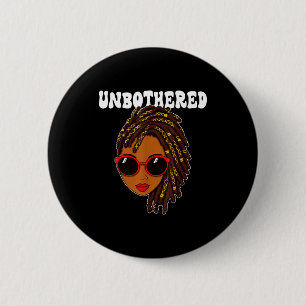 Chapa Redonda De 5 Cm Mujer afro con gafas de sol sin preocupaciones est