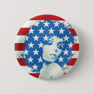 Chapa Redonda De 5 Cm Mujer americana