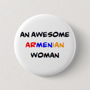 Chapa Redonda De 5 Cm mujer armenia, increíble