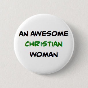 Chapa Redonda De 5 Cm mujer cristiana, impresionante
