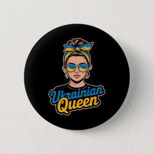 Chapa Redonda De 5 Cm Mujer de estilo retro de Ucrania Gráfico Orgullo c