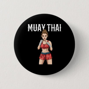 Chapa Redonda De 5 Cm Mujer de Muay Thai - Boxeo y Kickboxing tailandés