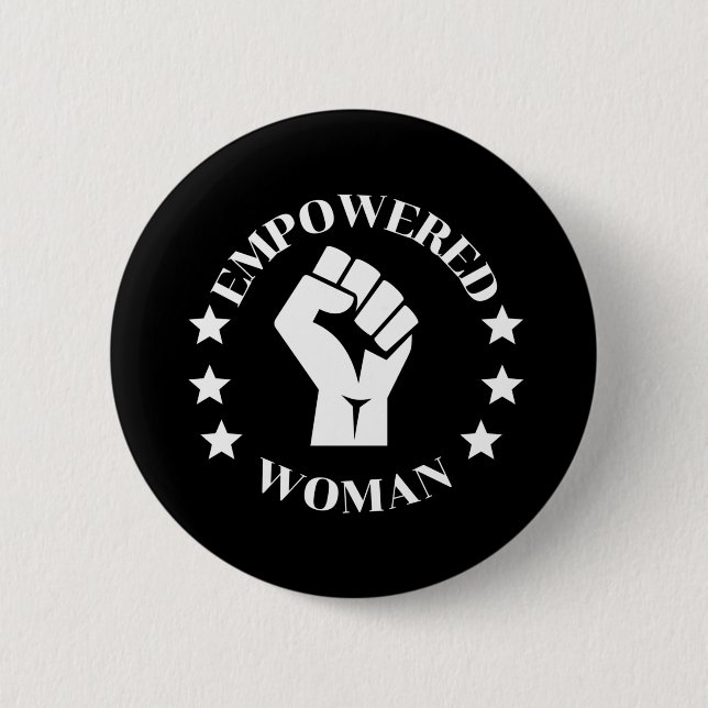 Chapa Redonda De 5 Cm Mujer empoderada (Anverso)