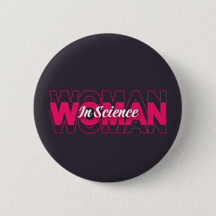 Chapa Redonda De 5 Cm Mujer en la ciencia