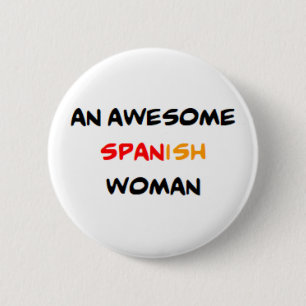 Chapa Redonda De 5 Cm mujer española, impresionante