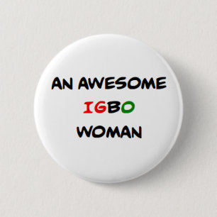 Chapa Redonda De 5 Cm mujer igbo, impresionante