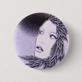 Chapa Redonda De 5 Cm Mujer ilustrada