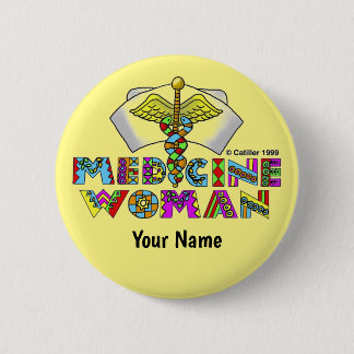 Chapa Redonda De 5 Cm Mujer medica
