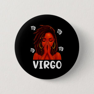 Chapa Redonda De 5 Cm Mujer Negra Virgo Locd Rezar Cristiano Zodiaco Nac