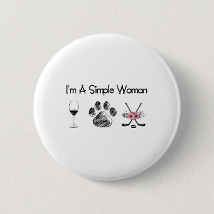 Chapa Redonda De 5 Cm Mujeres #39;s I#39;m Una simple mujer con perros d