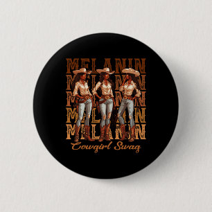 Chapa Redonda De 5 Cm Mujeres Africanas Melanina Cowgirl Swag Historia N