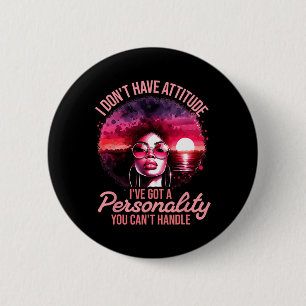 Chapa Redonda De 5 Cm Mujeres afro orgullo negro Chica afroamericana