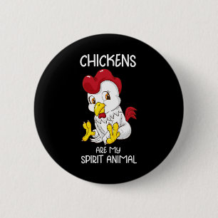 Chapa Redonda De 5 Cm Mujeres Animal Espiritual Gallina Granjera de Poll