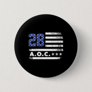 Chapa Redonda De 5 Cm Mujeres Aoc 2028 A.C. 2028 Por el Presidente Ameri