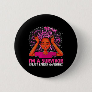 Chapa Redonda De 5 Cm Mujeres Chica Soy una sobreviviente Conciencia sob