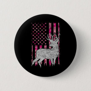Chapa Redonda De 5 Cm Mujeres Chicas Camo Rosa Patriótico Bandera De Est