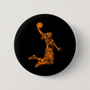 Chapa Redonda De 5 Cm Mujeres Chicas de baloncesto 1