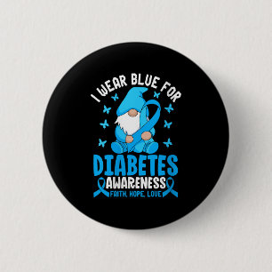 Chapa Redonda De 5 Cm Mujeres Con Las Que Uso Azul Para La Diabetes Conc