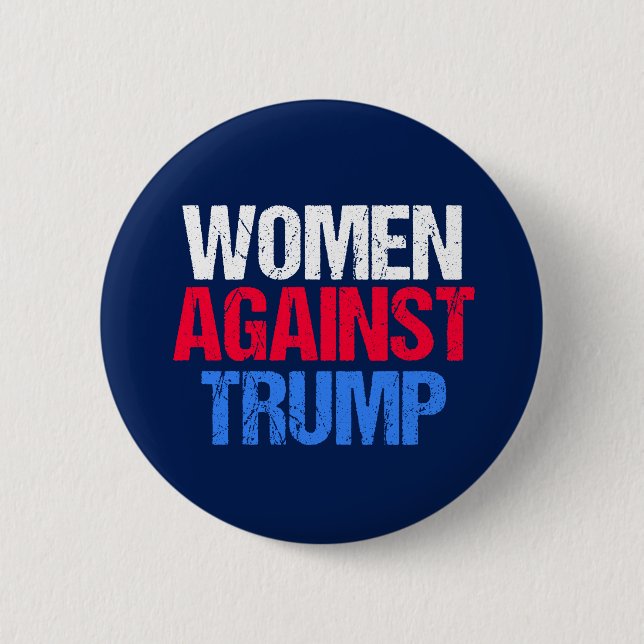 Chapa Redonda De 5 Cm Mujeres contra Donald Trump (Anverso)