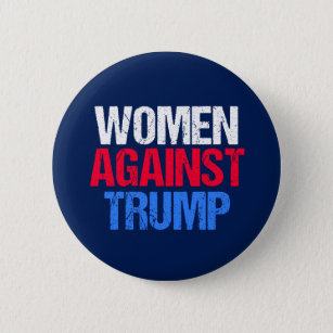 Chapa Redonda De 5 Cm Mujeres contra Donald Trump