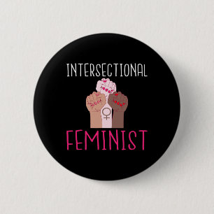 Chapa Redonda De 5 Cm Mujeres fuertes interseccionistas feministas
