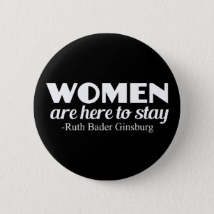 Chapa Redonda De 5 Cm Mujeres fuertes Ruth Bader Ginsburg cita feminista