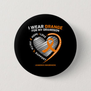 Chapa Redonda De 5 Cm Mujeres Hombres Que Uso Naranja Para Leucemia De N
