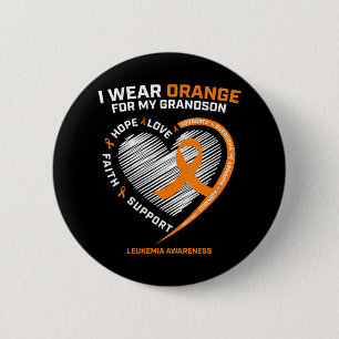 Chapa Redonda De 5 Cm Mujeres Hombres Que Uso Naranja Para Leucemia De N