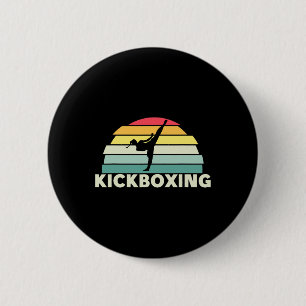Chapa Redonda De 5 Cm Mujeres Kickboxing Artes Marciales Retro Karate Ch