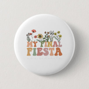Chapa Redonda De 5 Cm Mujeres Mi última Fiesta Novia Flor Silvestre Bach