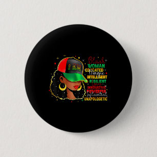 Chapa Redonda De 5 Cm Mujeres negras educadas Magia Inteligente Histo Ne